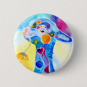 Wear Alpaca for the Warm Fuzzies 6 Cm Round Badge