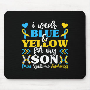Wear Blue And Yellow For My Son Mum Dad  Mouse Mat