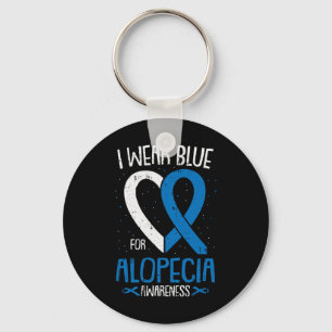 Wear Blue For Alopecia Awareness Areata Balding Su Key Ring