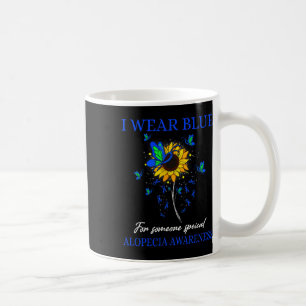 Wear Blue For Alopecia Awareness Sunflower Coffee Mug