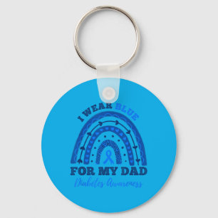 Wear Blue For Dad T1d Type 1 Diabetes Awareness Key Ring