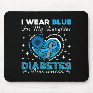 Wear blue for daughter diabetes awareness blue mouse mat