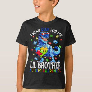 Wear Blue For Lil Brother Au Awareness Dinosaur T-Shirt