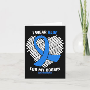 Wear Blue For My Cousin Alopecia Awareness Card