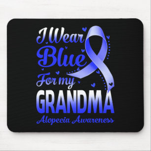 Wear Blue For My Grandma Alopecia Awareness 1 Mouse Mat