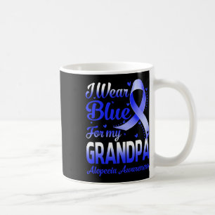 Wear Blue For My Grandpa Alopecia Awareness Coffee Mug