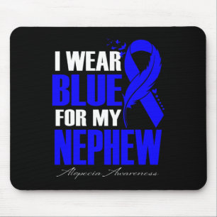 Wear Blue For My Nephew Alopecia Feather Mouse Mat