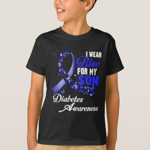Wear Blue For My Son T1d Diabetes Awareness Blue R T-Shirt