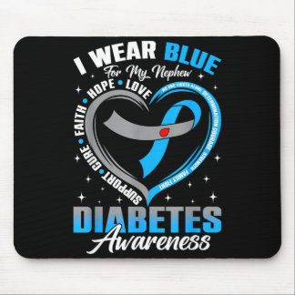 Wear blue for nephew diabetes awareness blue mouse mat