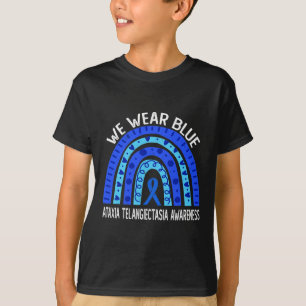 Wear Blue Rainbow For Ataxia Telangiectasia Awaren T-Shirt