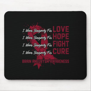 Wear Burgundy For Brain Aneurysm Awareness 3  Mouse Mat