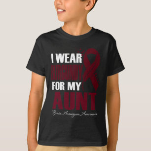Wear Burgundy For My Aunt Brain Aneurysm Awareness T-Shirt