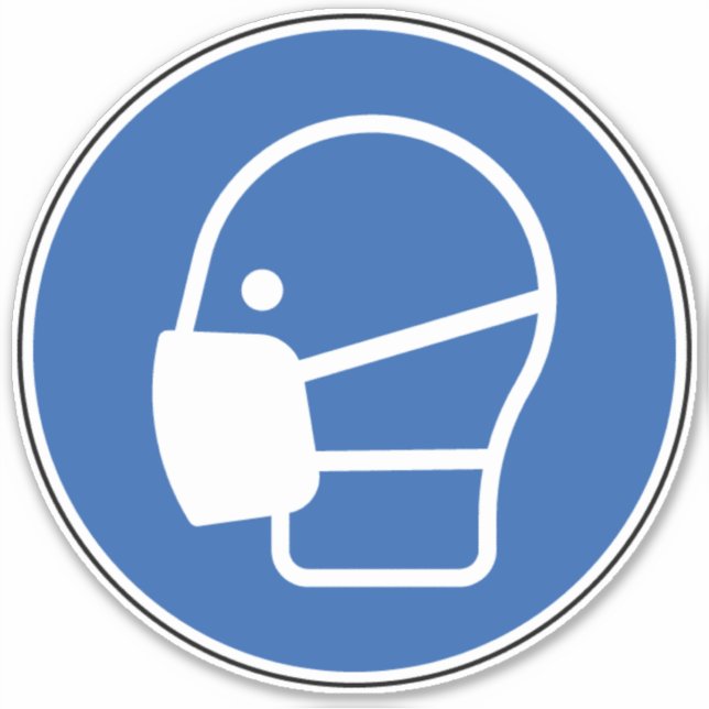 Wear Dust Mask Symbol Label (Front)