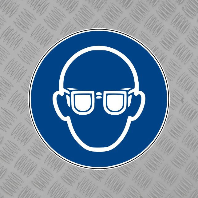 Wear Eye Protection Symbol Label (Creator Uploaded)