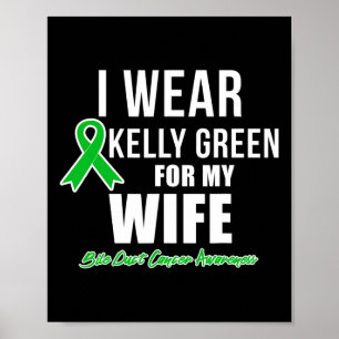 Wear For Wife Bile Duct Cancer Awareness  Poster