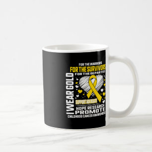Wear Gold For The Warriors Childhood Cancer awaren Coffee Mug