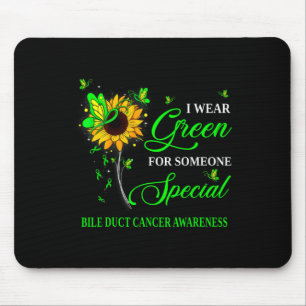 Wear Green For Bile Duct Cancer Awareness Sunflowe Mouse Mat