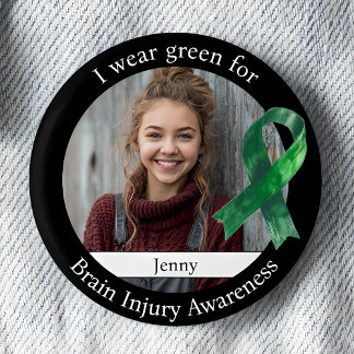 Wear Green for Brain Injury Awareness Photo 6 Cm Round Badge