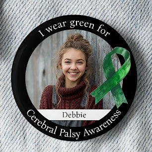 Wear Green for Cerebral Palsy Awareness Photo 6 Cm Round Badge