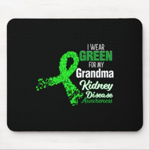 Wear Green For Grandma Kidney Disease Awareness Gi Mouse Mat