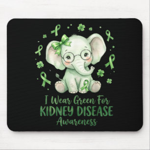 Wear Green for Kidney Disease Awareness Cute Mouse Mat