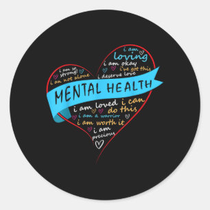 Wear Green for Mental Health Awareness Month Classic Round Sticker