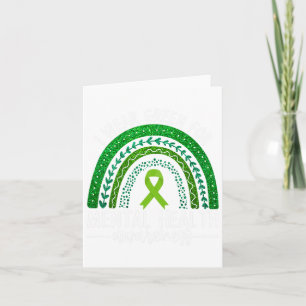 Wear Green For Mental Health Awareness Ribbon Rain Card