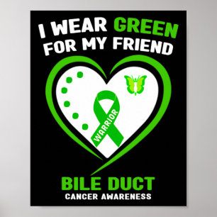 Wear Green For My Friend Bile Duct Cancer Awarenes Poster