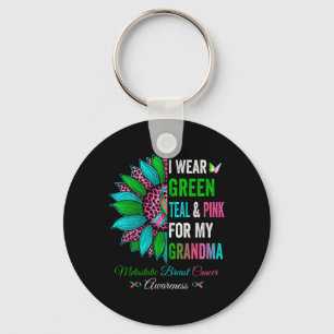 Wear Green For My Grandma Metastatis Breast Cancer Key Ring