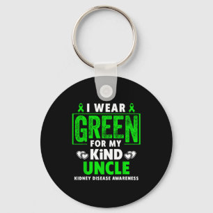 Wear green for uncle kidney disease awareness key ring
