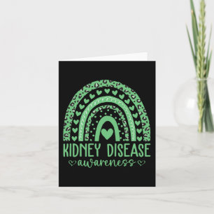 Wear Green Kidney Disease Awareness Month Leopard Card