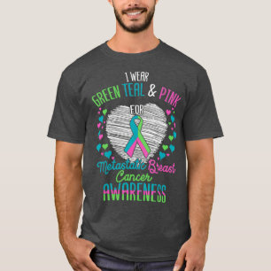 Wear Green Teal Pink For Metastatic Breast T-Shirt