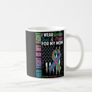 Wear Green Teal Pink for Mum Metastatic Breast Coffee Mug