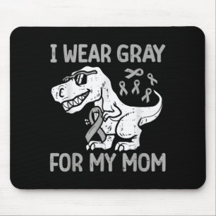 Wear Grey For Mum Dinosaur Brain Cancer Awareness Mouse Mat