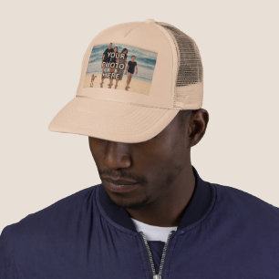 🟤WEAR! Hat - Khaki Custom Family Photo Trucker Ha