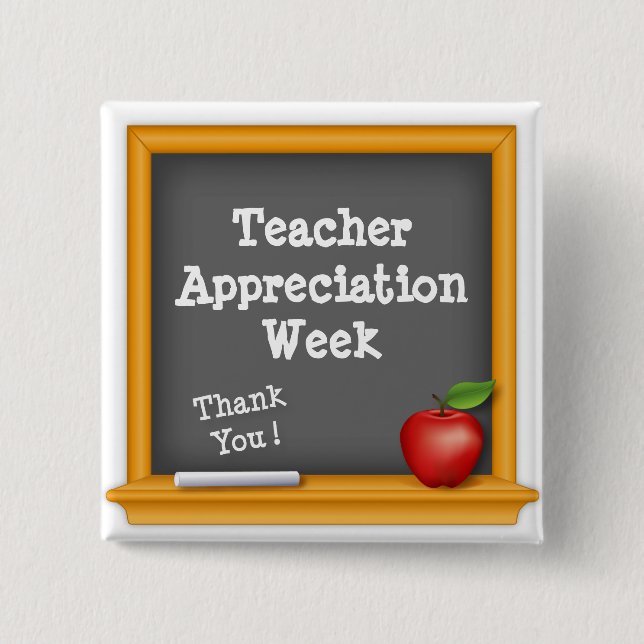 Wear it Proud: Teacher Appreciation 15 Cm Square Badge (Front)