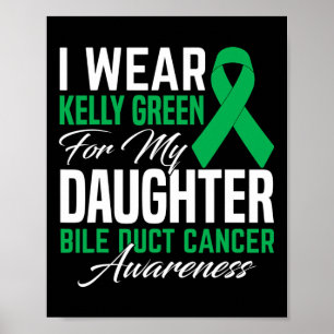 Wear Kelly Green For My Daughter Bile Duct Cancer  Poster