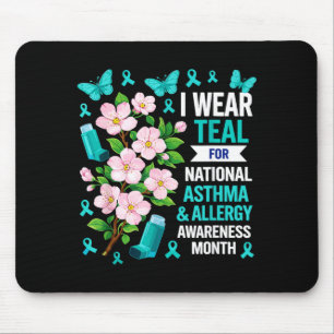 Wear Light Blue For Asthma And Allergy Awareness Mouse Mat