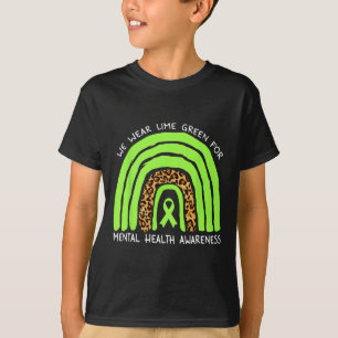 Wear Lime Green Rainbow For Mental Health Awarenes T-Shirt