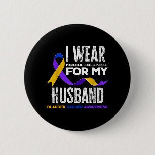 Wear Marigold Blue Purple for Husband Bladder 6 Cm Round Badge