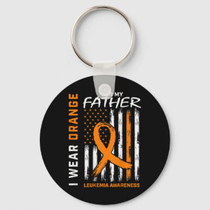 Wear Orange Dad Father Leukaemia Awareness America Key Ring