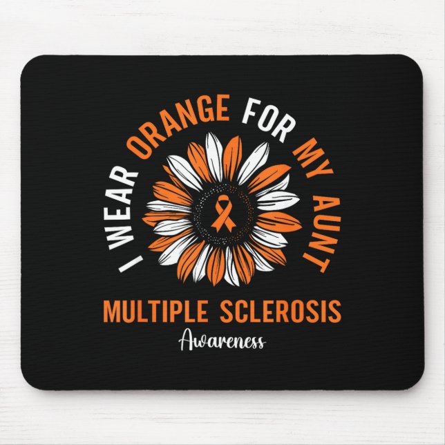 Wear orange for aunt multiple sclerosis awareness mouse mat (Front)