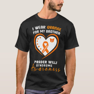 Wear Orange For Brother Prader Willi Syndrome T-Shirt