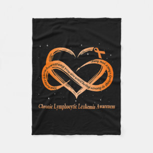 Wear Orange For Chronic Lymphocytic Leukaemia Warr Fleece Blanket