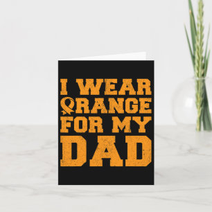 Wear Orange For Dad Leukaemia Awareness Cancer Dau Card