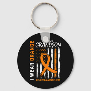 Wear Orange For Grandson Leukaemia Awareness Ameri Key Ring