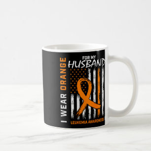 Wear Orange For Husband Leukaemia Awareness Americ Coffee Mug