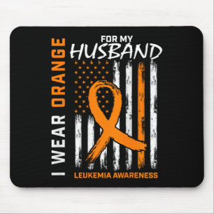 Wear Orange For Husband Leukaemia Awareness Americ Mouse Mat