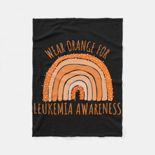 Wear Orange For Leukaemia Awareness Leukaemia Fleece Blanket