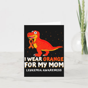Wear orange for mum leukaemia awareness ribbon card